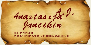 Anastasija Jančikin vizit kartica
